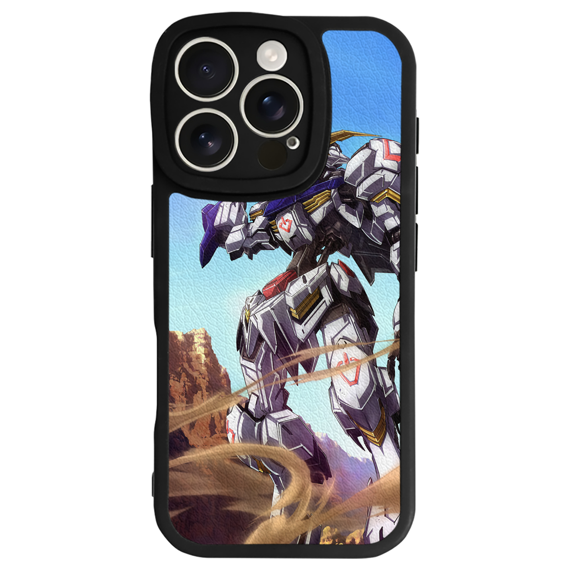（画像用） 機動戦士ガンダム Mobile Suit Gundam 【iPhone 16シリーズ対応】シリコンスマホケース（レザー調） 材質：シリコン